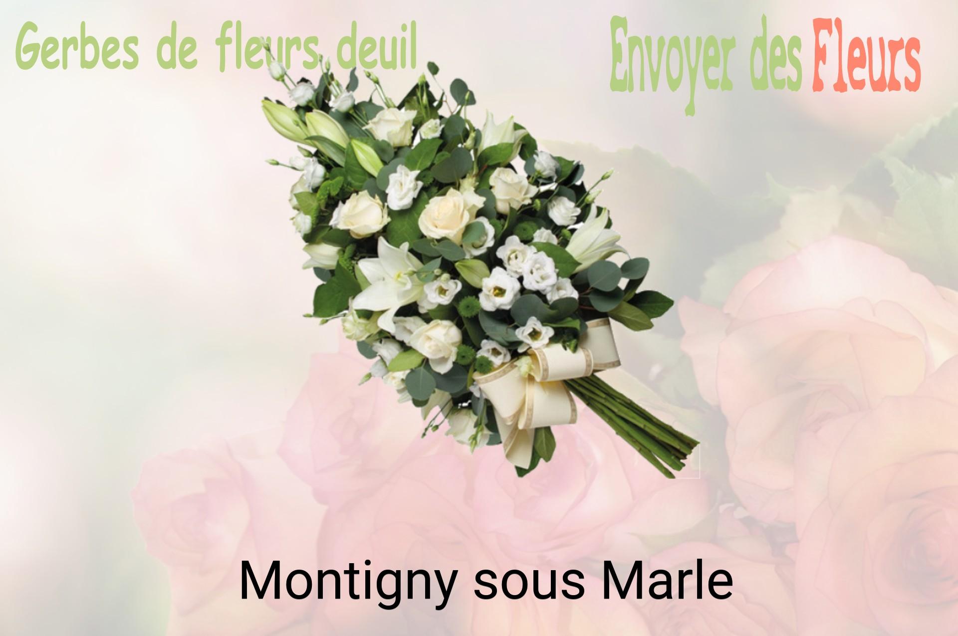 Gerbe de fleurs de deuil livrée à Montigny-sous-Marle